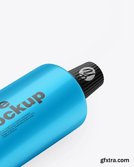 Glossy Metallic Cosmetic Tube Mockup 82357