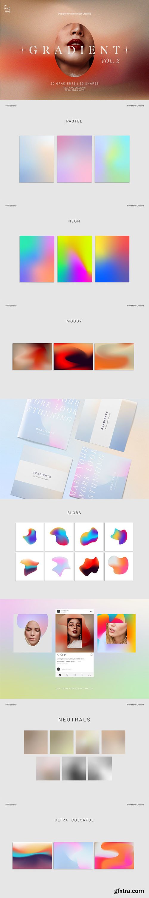 CreativeMarket - 80 Vibrant Gradients & Shapes 5931698