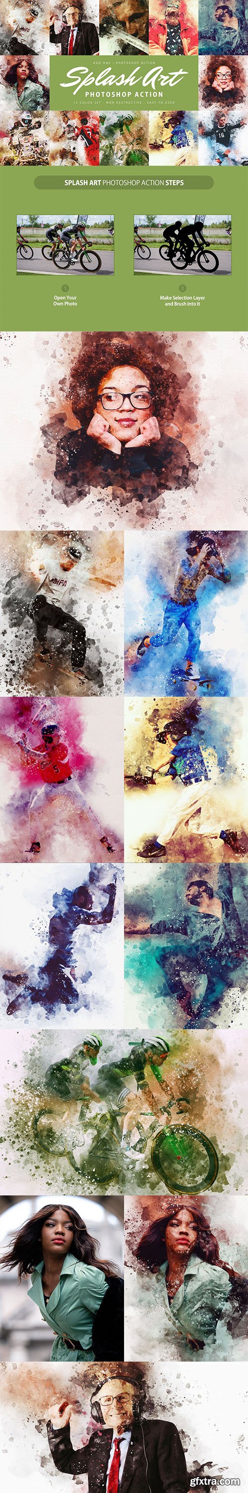 CreativeMarket - Splash Art Photoshop Action 5931456