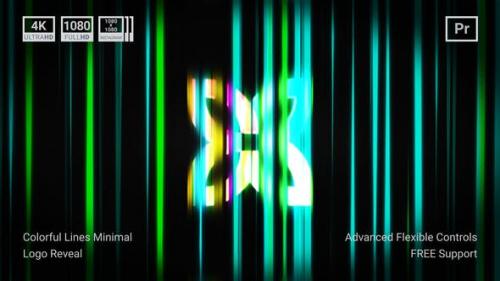 Videohive - Colorful Lines Minimal Logo Reveal