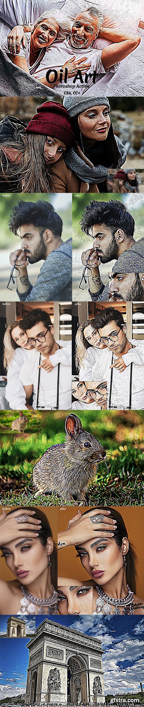 CreativeMarket - Oil Art Photoshop Action 5908120