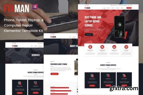 ThemeForest - Fixman v1.0.0 - Smartphone & Laptop PC Repair Elementor Kit - 31923567