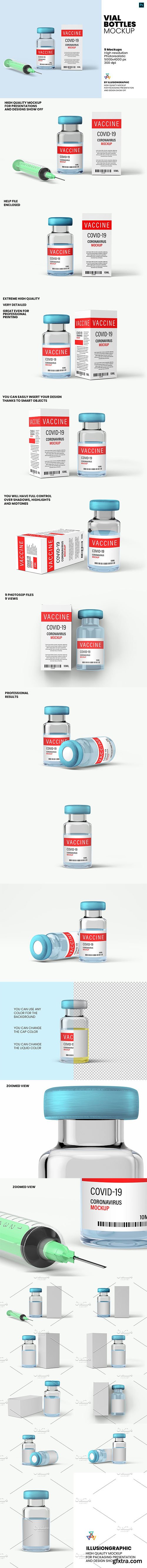 CreativeMarket - Vial Bottles Mock Up - 9 views 5909129