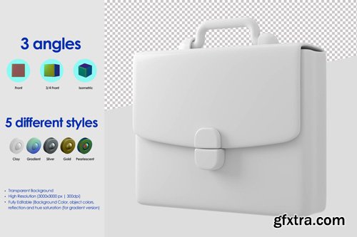 3d suitcase icon psd design template