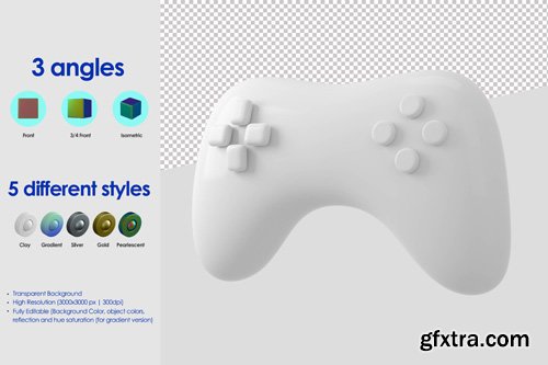 3d gamepad icon psd design template