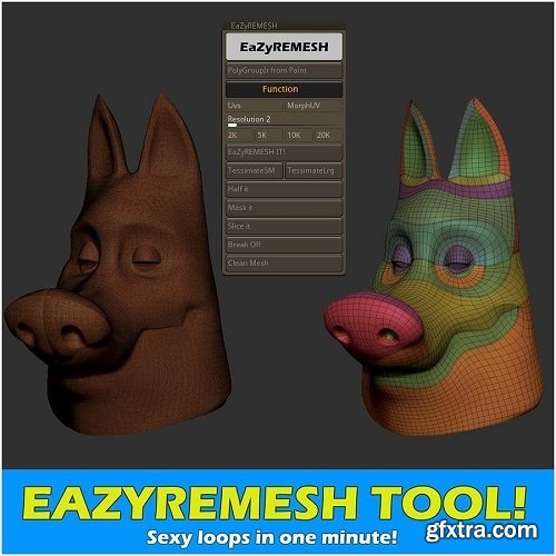 EaZyremesh v1.1 for ZBrush