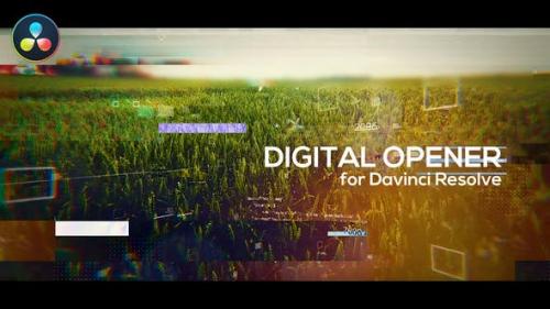 Videohive - Glitch Digital Opener for DaVinci Resolve