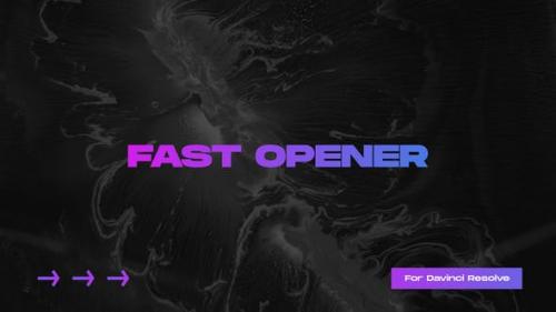 Videohive - Fast Opener for Davinci Resolve