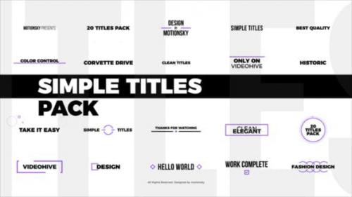 Videohive - Simple Titles Pack | DaVinci Resolve