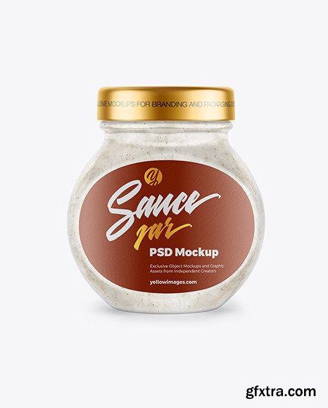 Sour Cream Sauce w/ Mushrooms Jar Mockup 81545