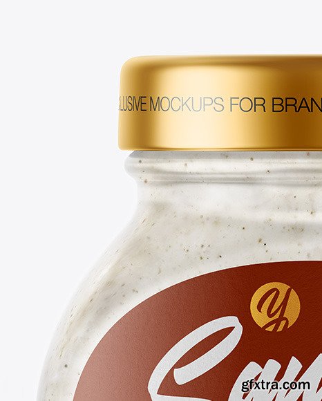 Sour Cream Sauce w/ Mushrooms Jar Mockup 81545