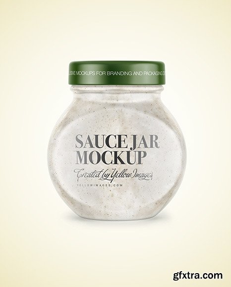 Sour Cream Sauce w/ Mushrooms Jar Mockup 81545