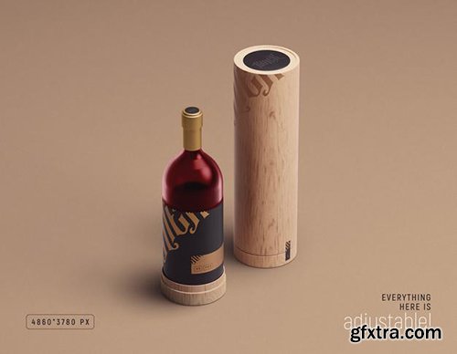 Wine packaging psd mockup by mithun mitra