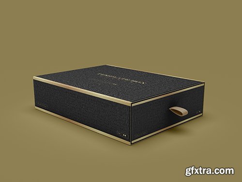 Rectangular cardboard psd box mockup