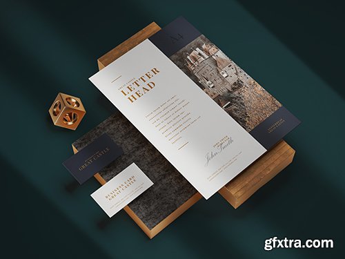 Modern stationery mockup psd tempalte