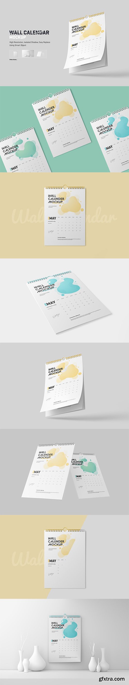 CreativeMarket - Wall Calendar Mockup 6114030