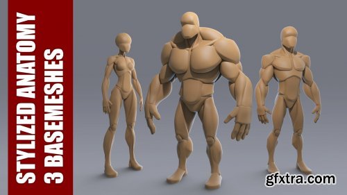 ArtStation - Stylized Anatomy BASEMESHES3