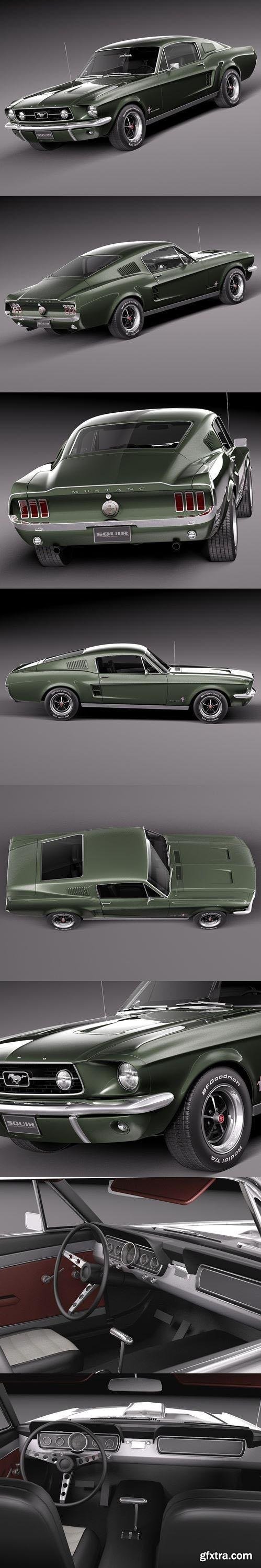 Ford Mustang Fastback 1967 3D Model