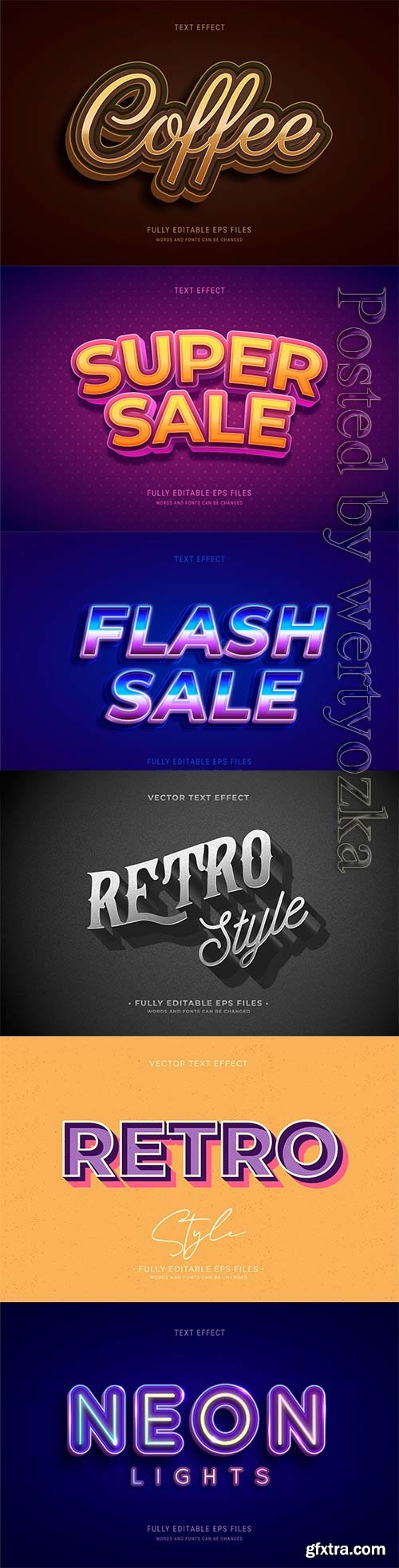 3d editable text style effect vector vol 344