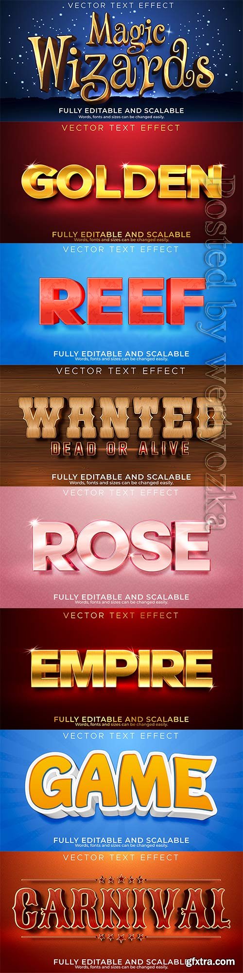 3d editable text style effect vector vol 340