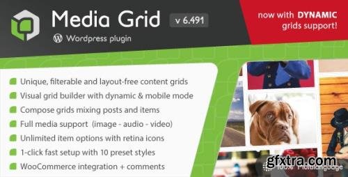 CodeCanyon - Media Grid v6.5.1 - Wordpress Responsive Portfolio - 2218545