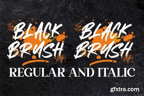 Black Brush Font