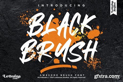 Black Brush Font