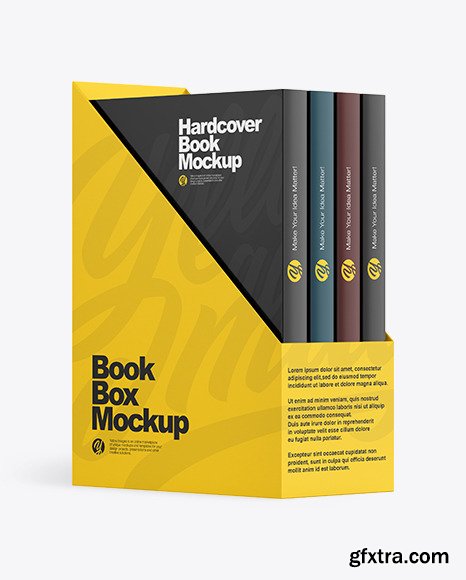 Set of Books in a Box Mockup 82537