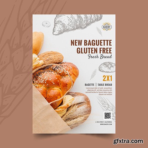 Gluten free baguette vertical flyer 