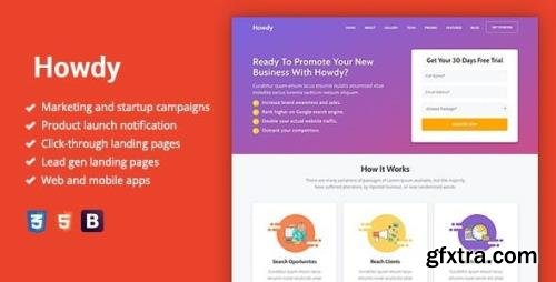 ThemeForest - Howdy v1.0.4 - Multipurpose High-Converting Landing Page WordPress Theme - 23600197