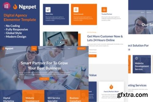 ThemeForest - Ngepet v1.0.0 - Creative Agency Company Elementor Template Kit - 32011409