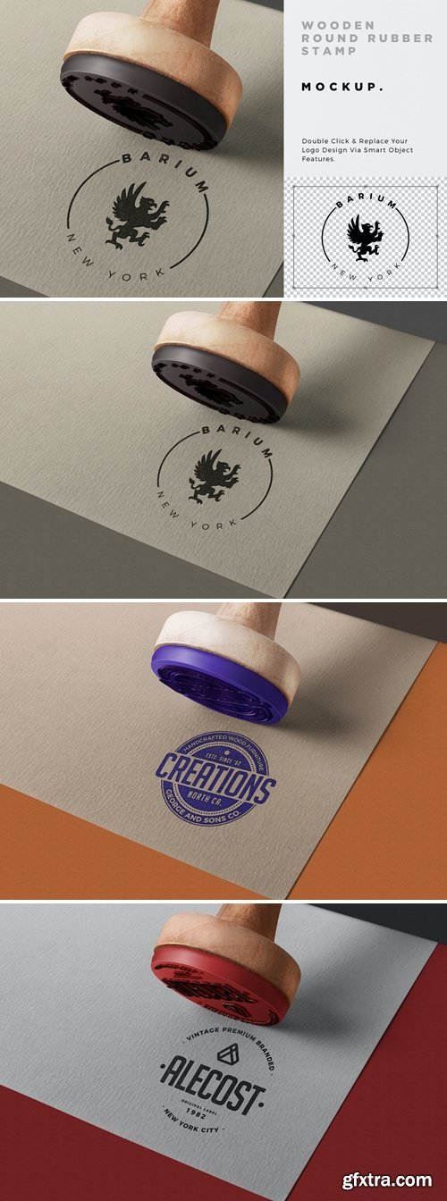 Rubber Stamp Logo Mockup