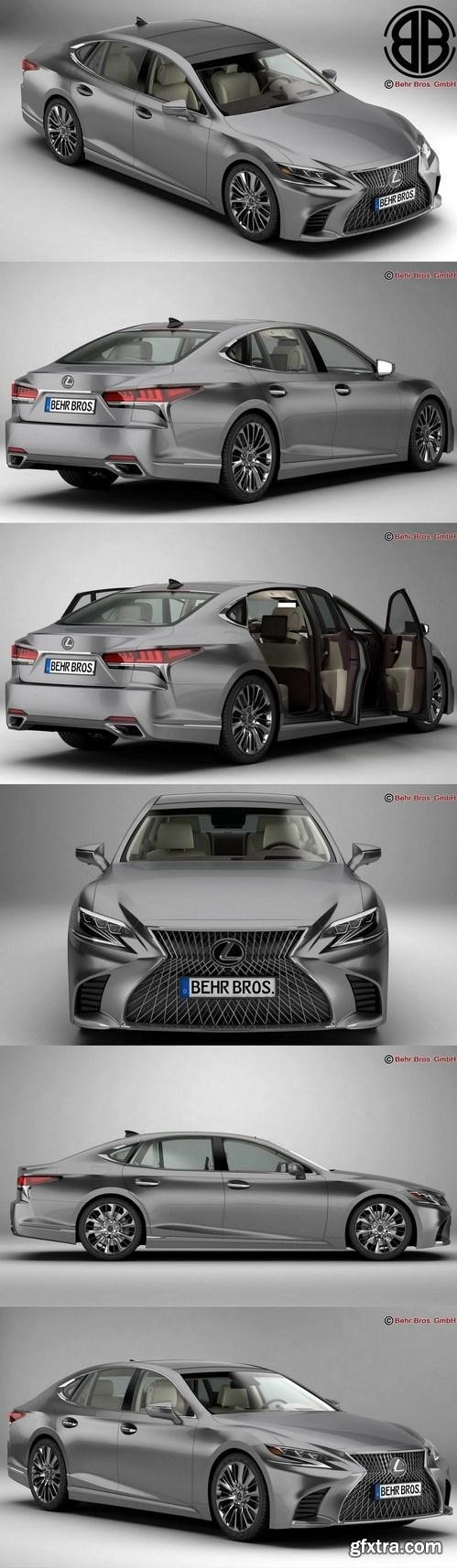 Lexus LS 500 2018 3D Model