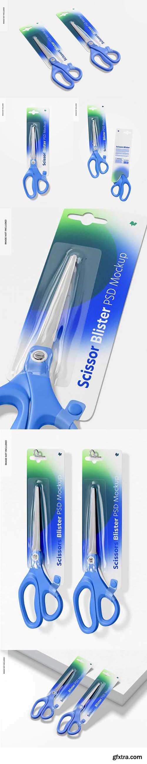 Scissors blisters mockup