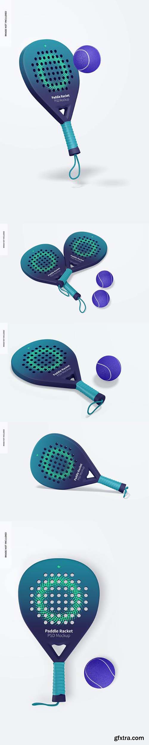 Paddle rackets mockup