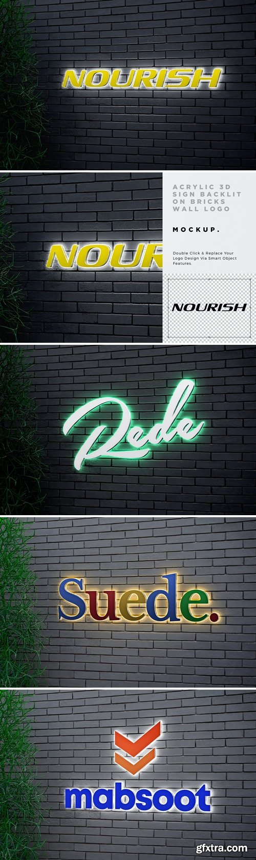 Acrylic 3D Sign Backlit Logo Mockup