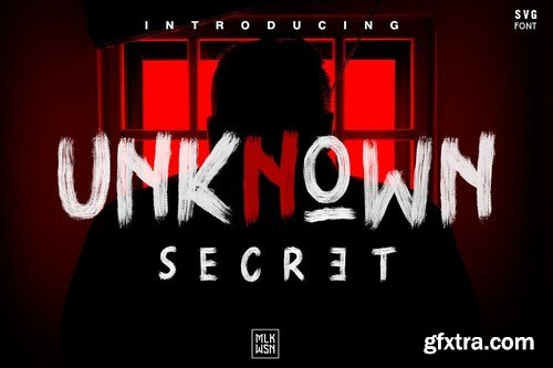 Unknown Secret - SVG Brush Font