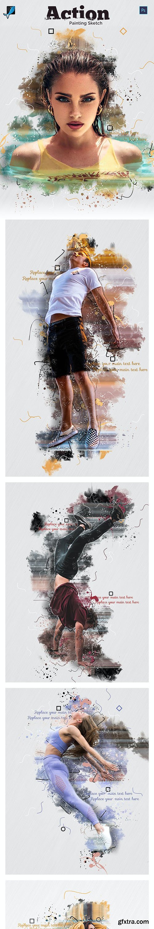 GraphicRiver - Painting Sketch Photoshop Action 28803321