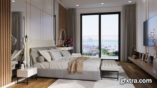 Bedroom Scene Sketchup by Nghia Art