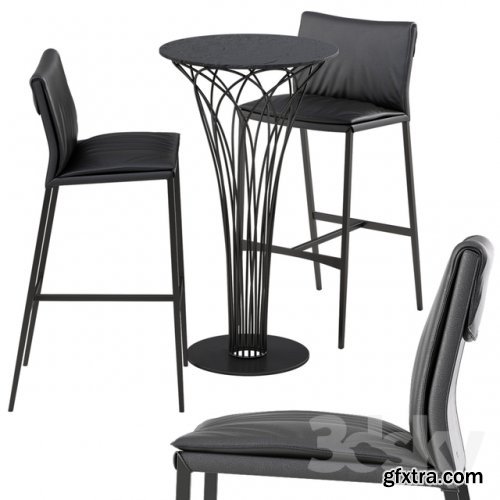 Cattelan italia Isabel barstool Nido table set