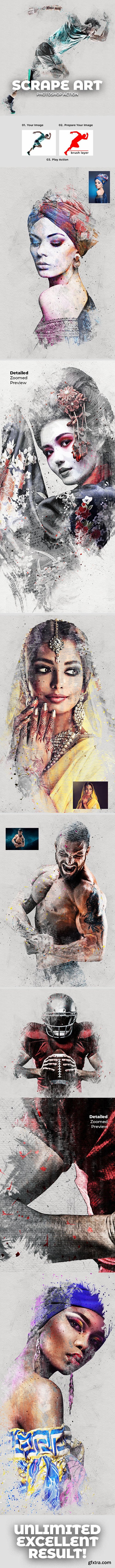 GraphicRiver - Scrape Art Photoshop Action 28218323