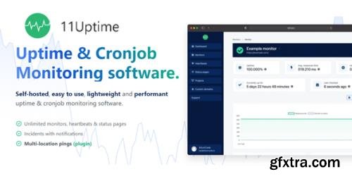 11Uptime v2.1.0 - Uptime & Cronjob Monitoring software - NULLED