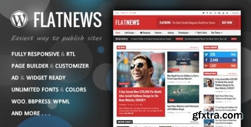 ThemeForest - FlatNews v5.2 - Responsive Magazine WordPress Theme - 6000513