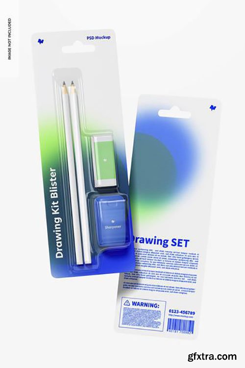 Drawing kit blister mockup