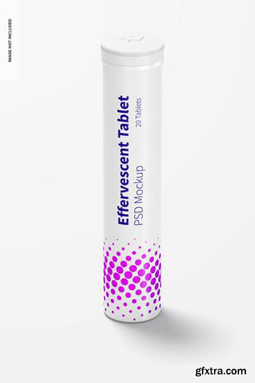 Effervescent tablet bottle mockup