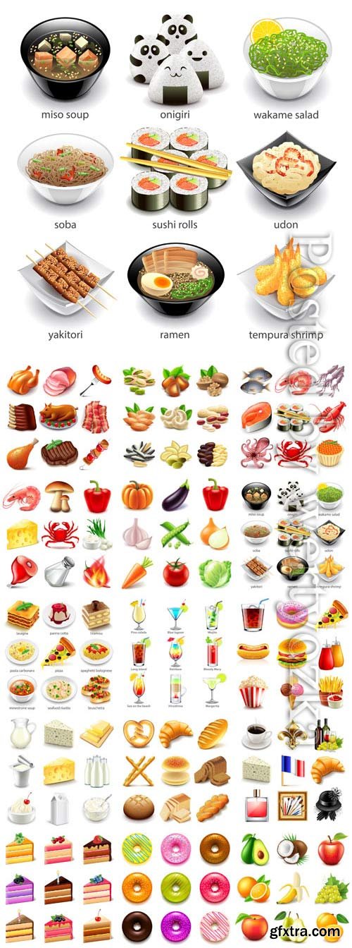 Food icons in vector