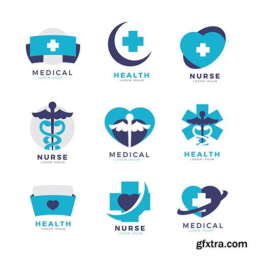 Creative nurse logo templates