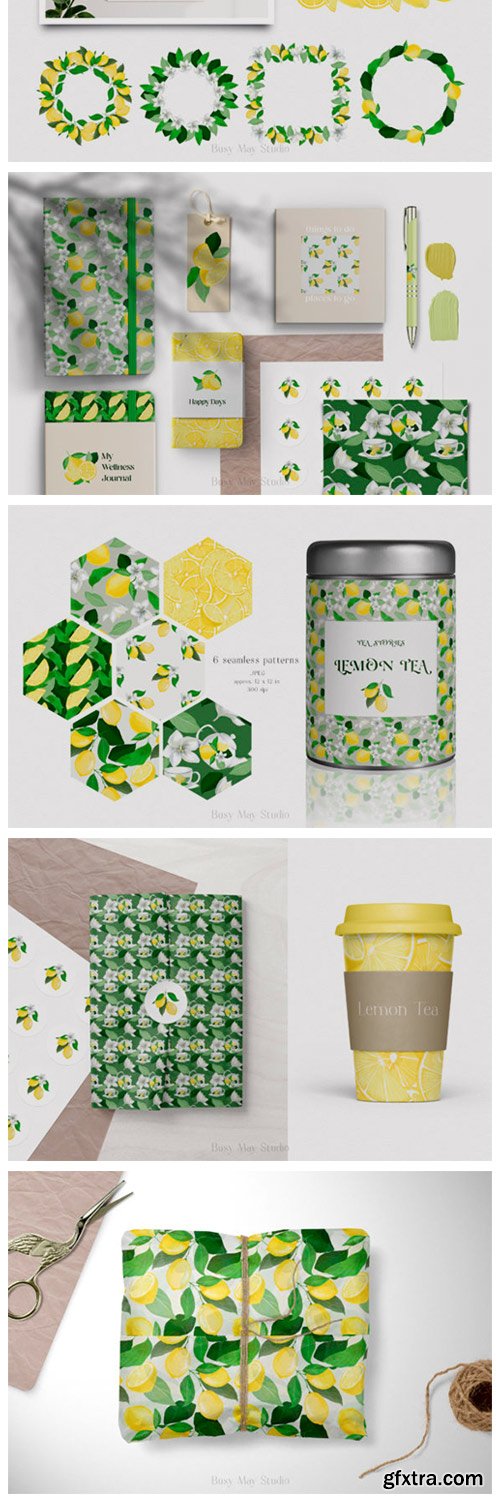 Lemon Gouache Illustrations and Patterns 11720804