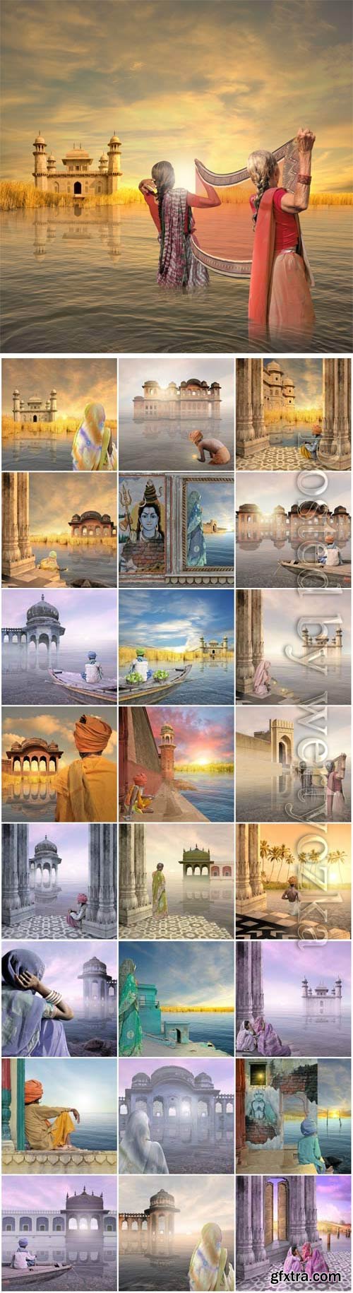 india landmarks stock photo