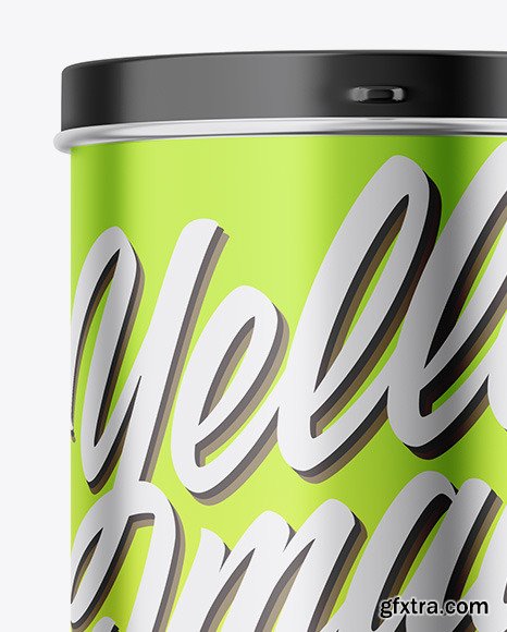 Glossy Metallic Tin Can Box Mockup 82806